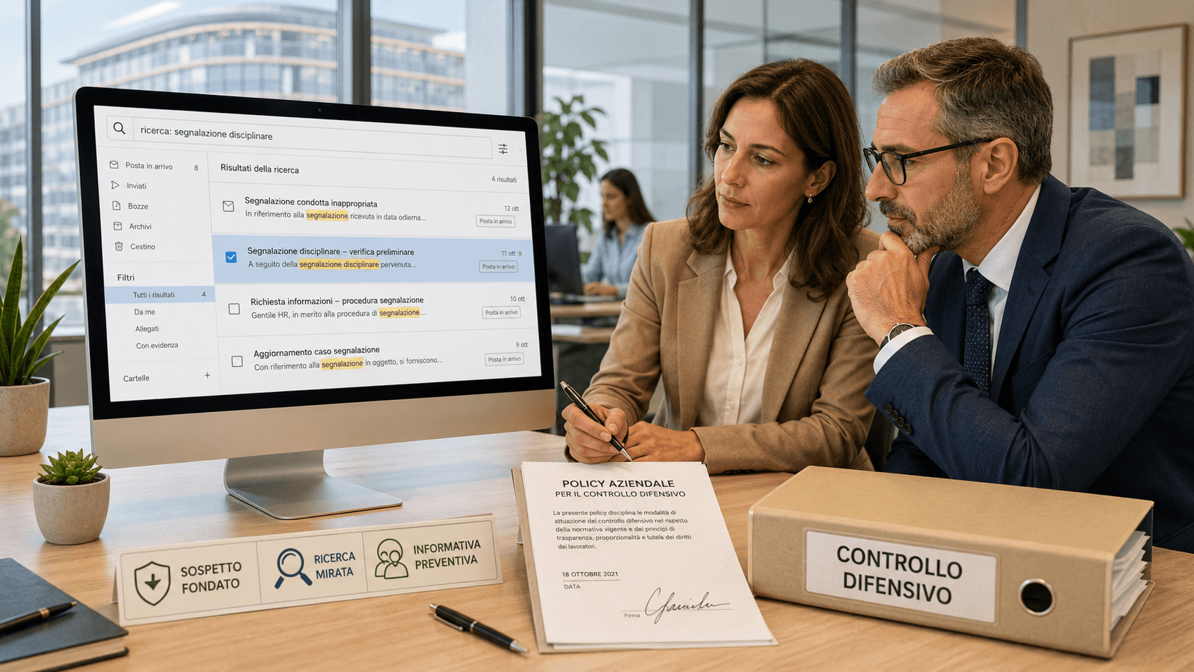 Email aziendali, licenziamento valido con controllo difensivo mirato