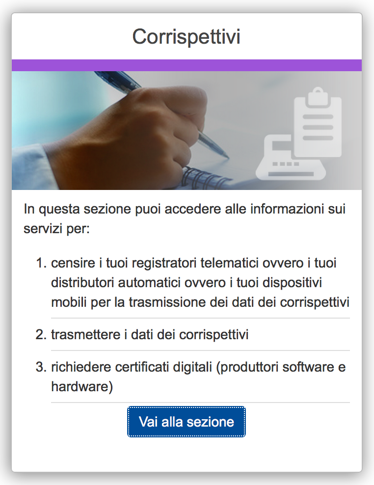 Corrispettivi elettronici