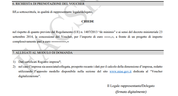 domanda voucher digitali pmi
