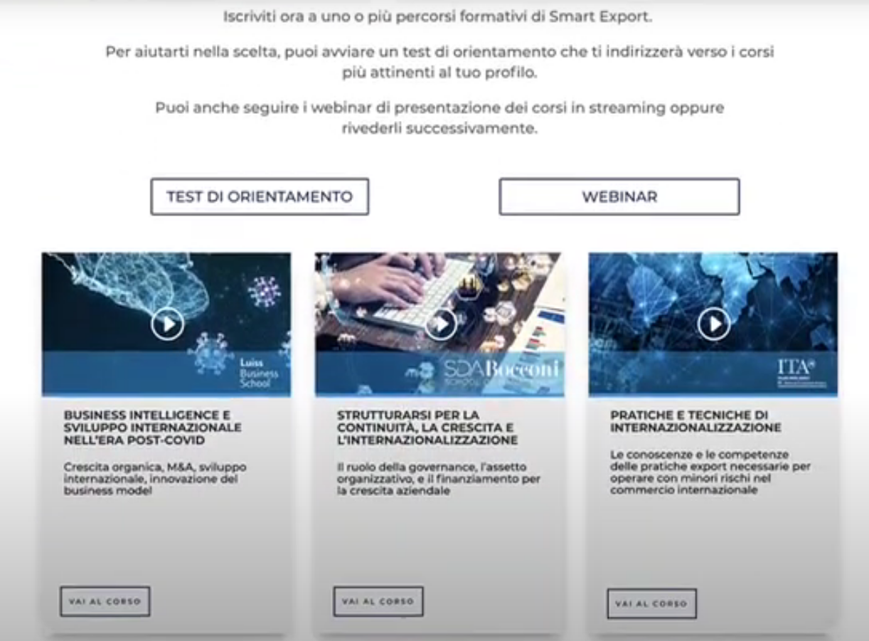 piattaforma smart export
