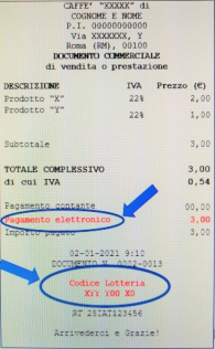 Codice scontrino Lotteria