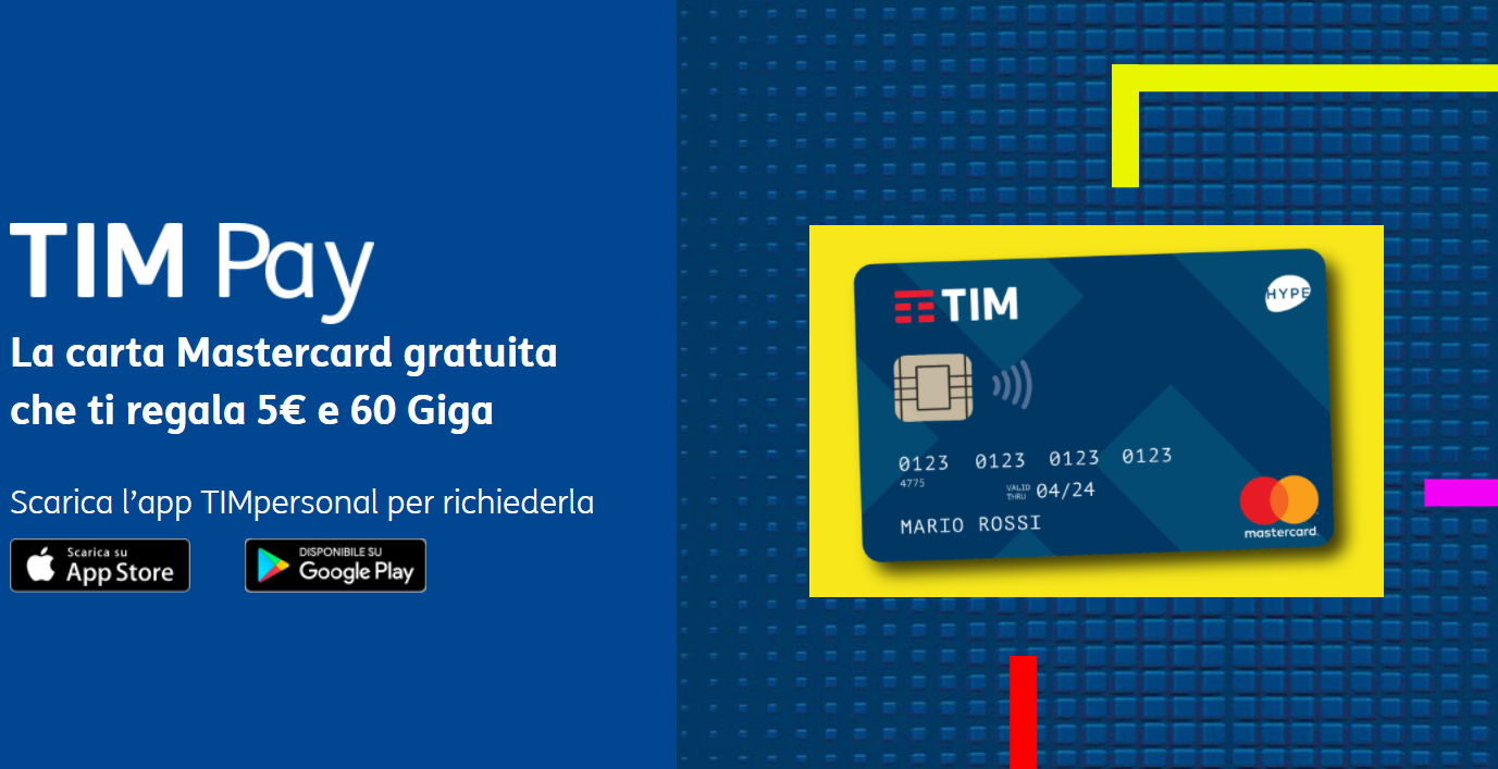 TIM PAY prepagata con IBAN
