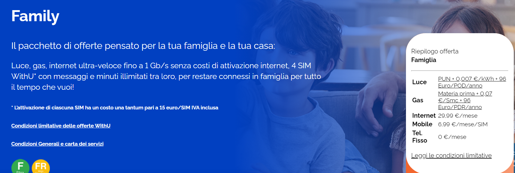 WhitU Luce Gas Fibra Casa