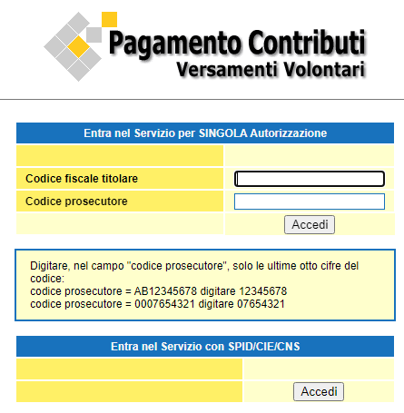 Pagamento Versamenti Volontari Portale Pagamenti INPS