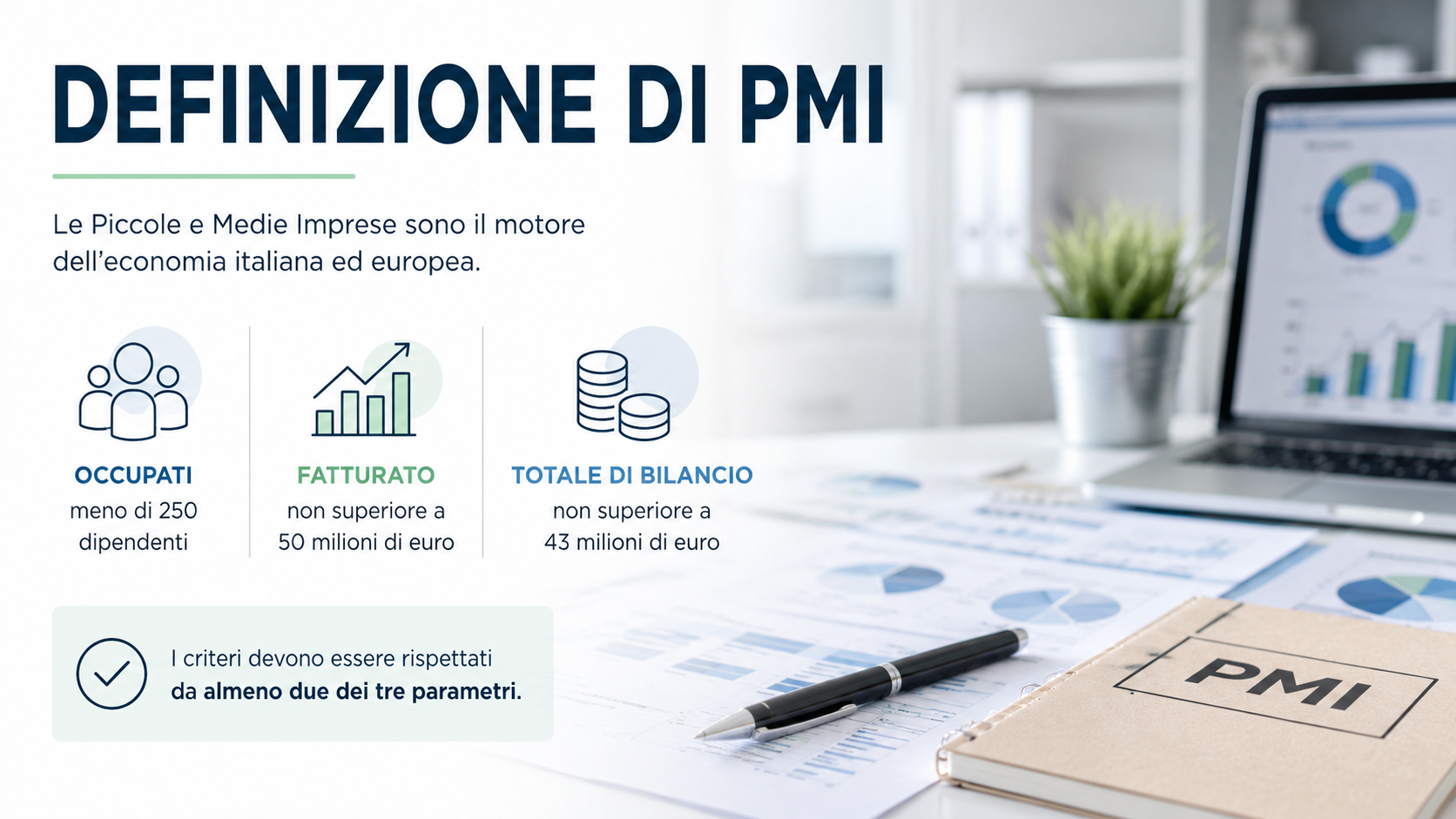 Definizione di PMI, requisiti e soglie per piccole e medie imprese