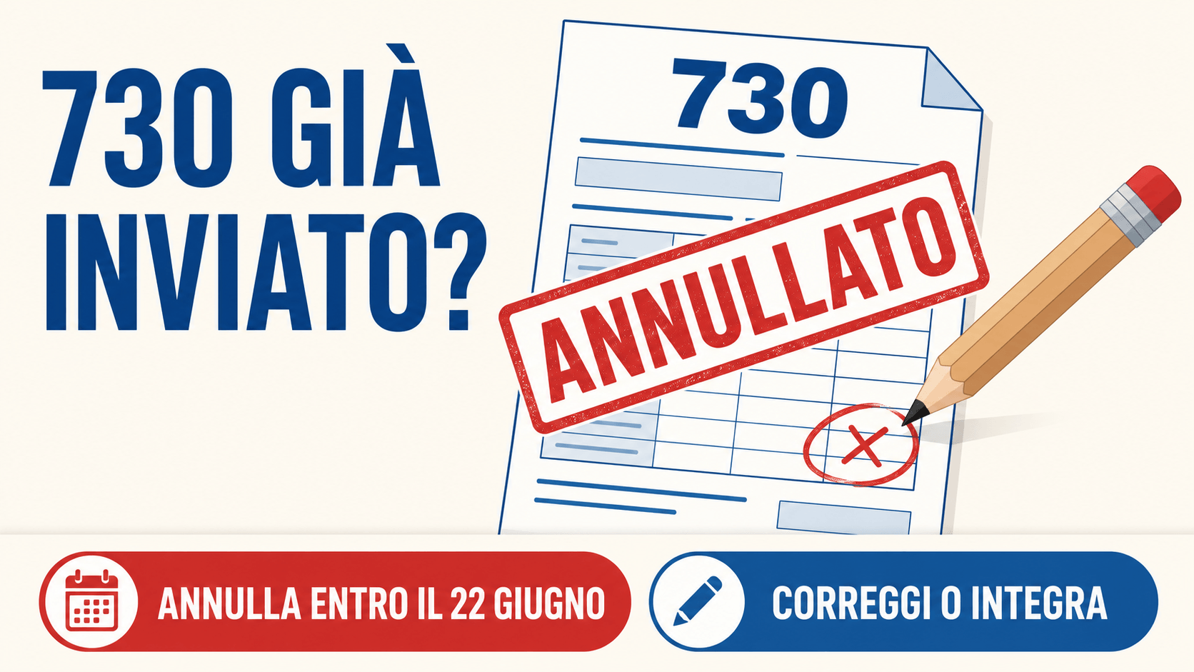 Scadenze fiscali 2026: come annullare o correggere il 730 inviato