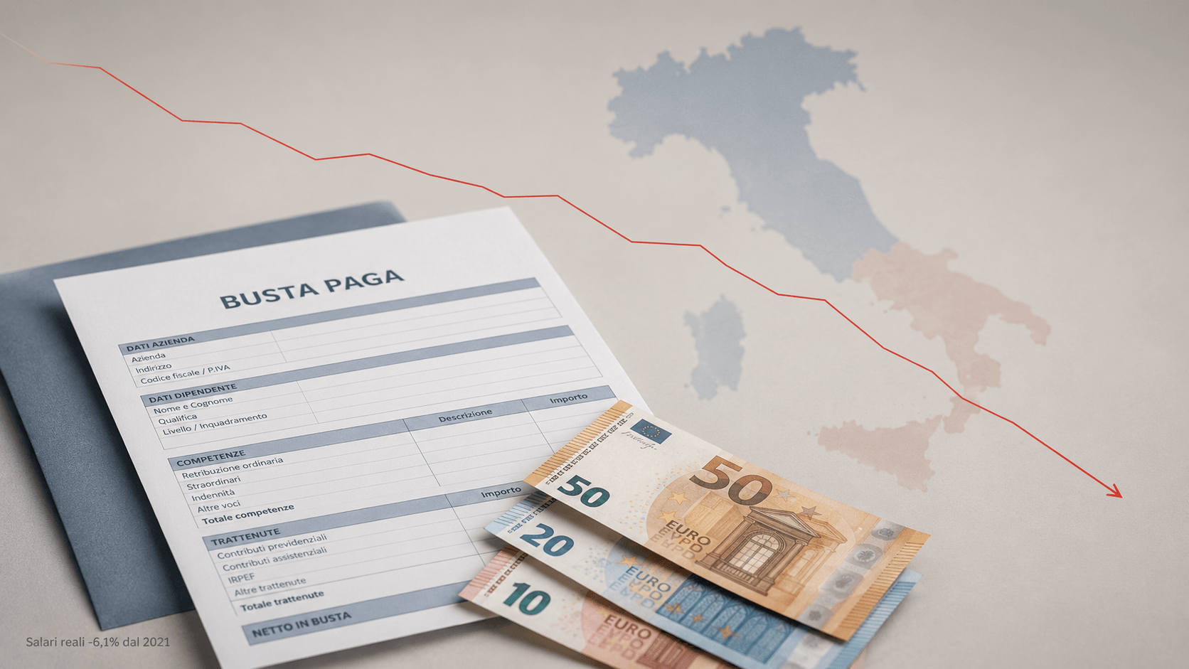 Stipendi fermi: Italia maglia nera OCSE sui salari reali