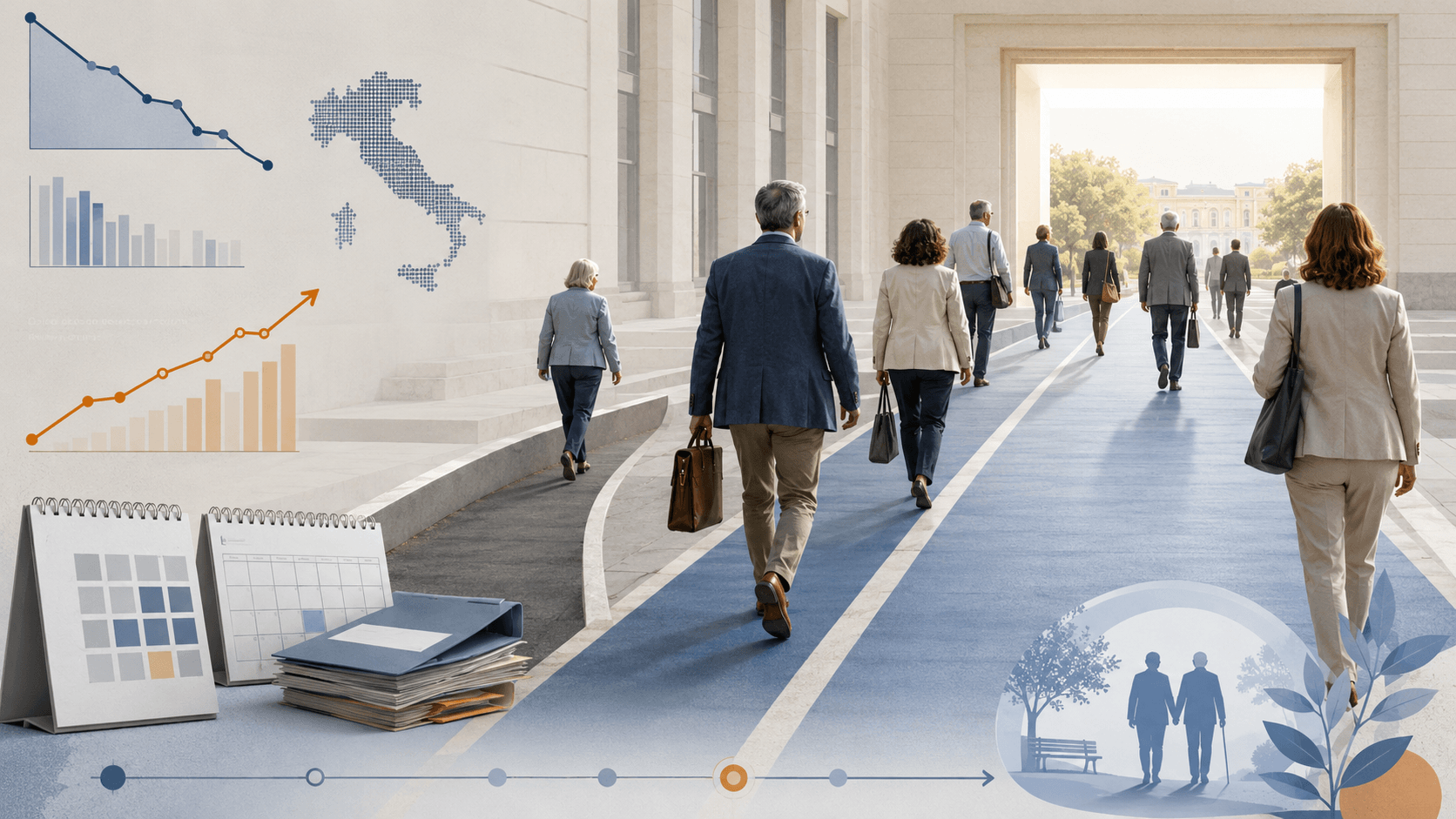 Pensioni anticipate in calo nella PA e tra le donne