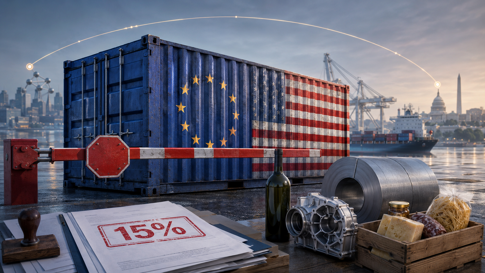 Dazi USA-UE, via libera europeo all’accordo sul 15%