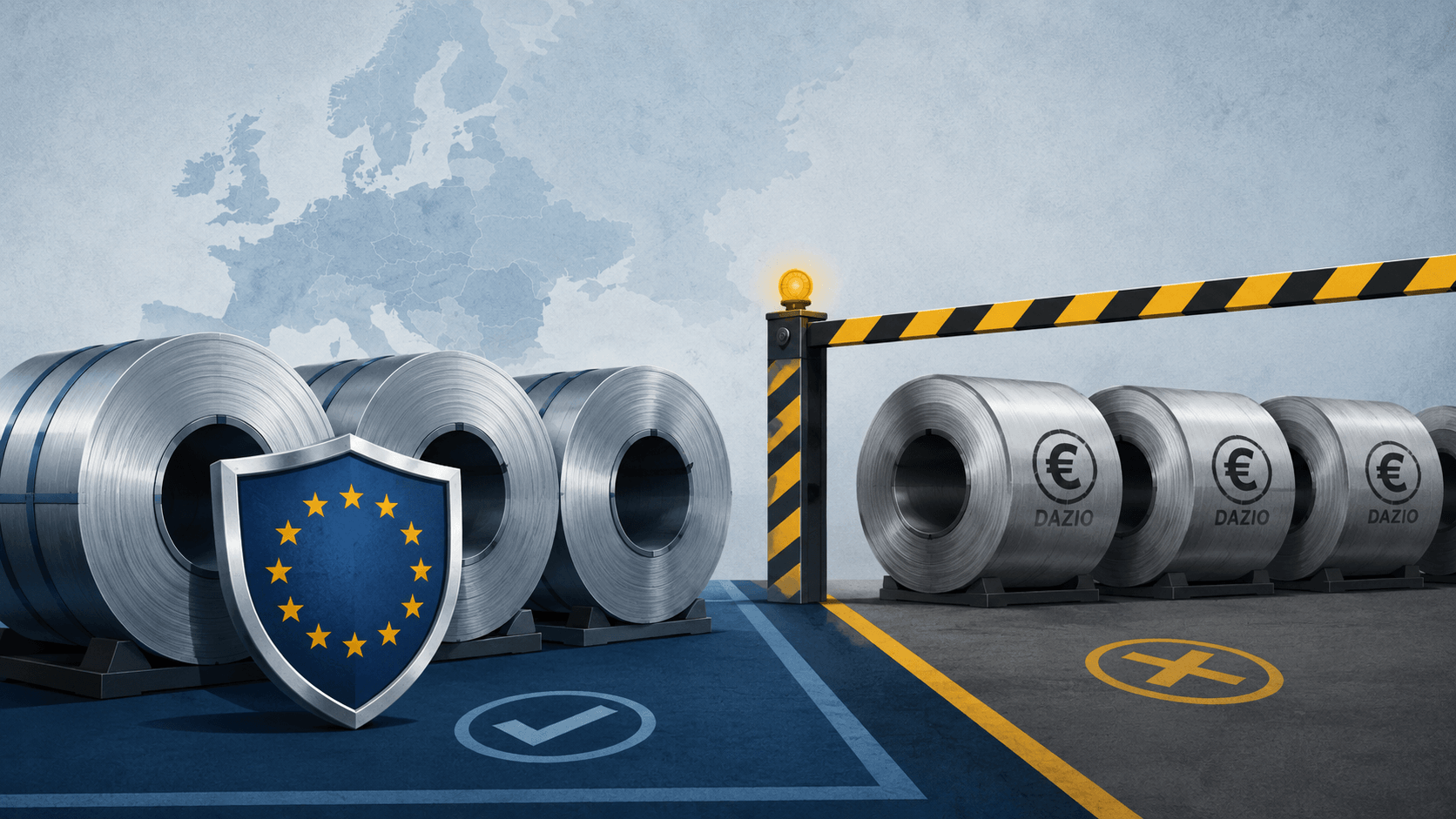 Acciaio, scudo UE con dazio al 50% dal 1° luglio 2026