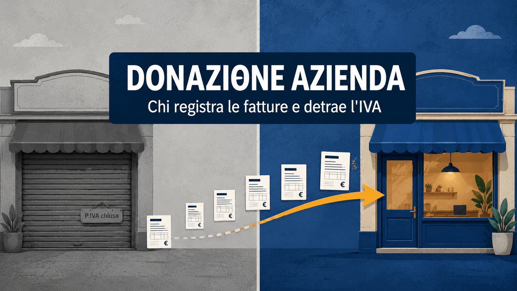 Donazione azienda: chi registra e detrae le fatture intestate al donante