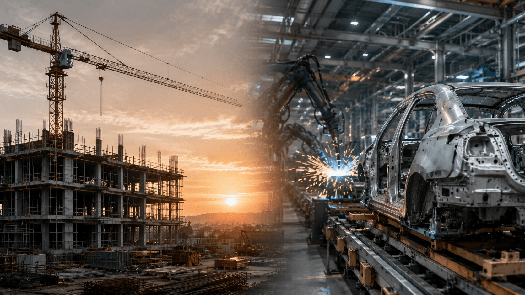 Edilizia e metalmeccanica: industria italiana tra ripresa fragile e costi della guerra