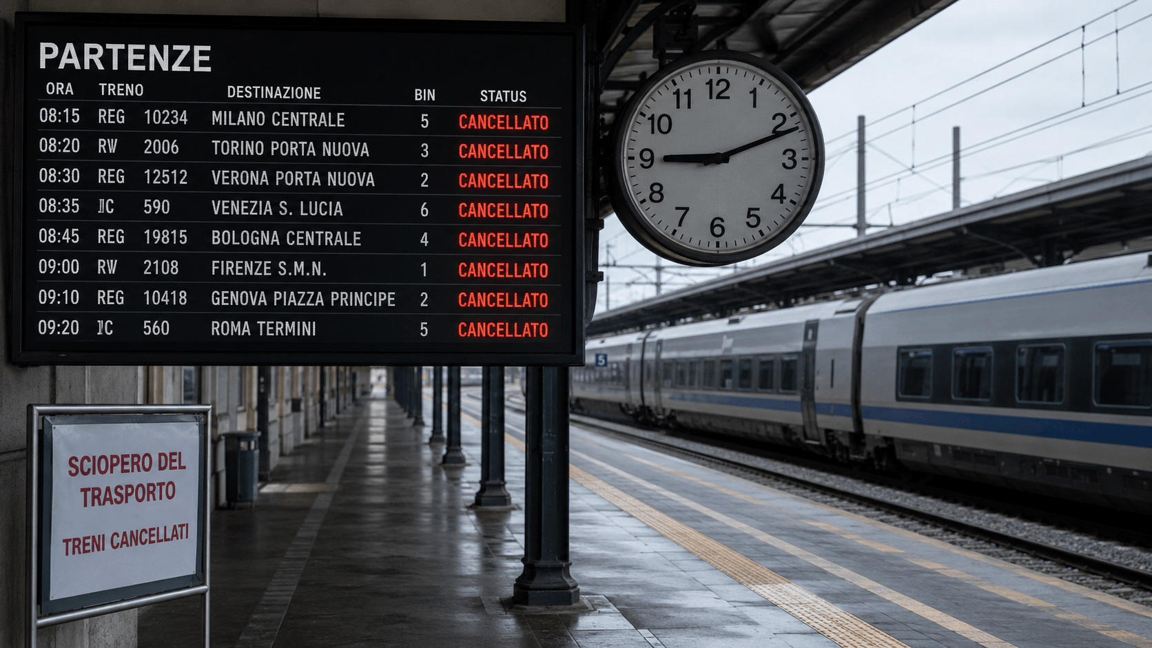 Scioperi dei trasporti a giugno 2026: le date per treni, aerei e navi