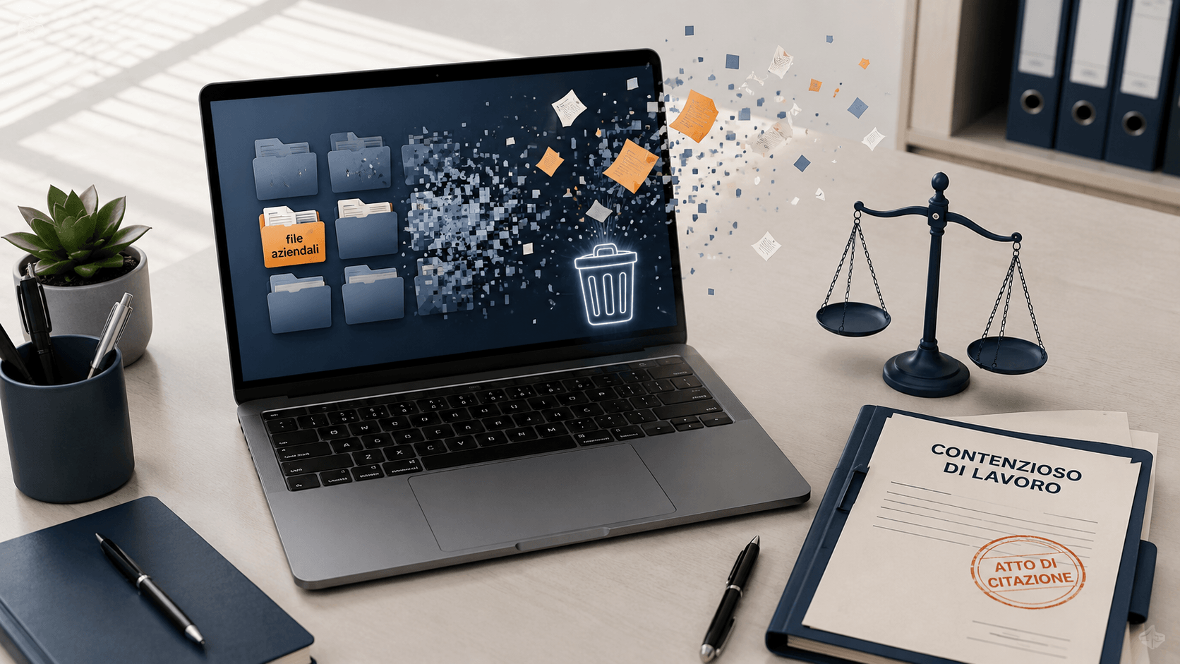 File aziendali cancellati dal pc, il licenziamento per giusta causa è legittimo