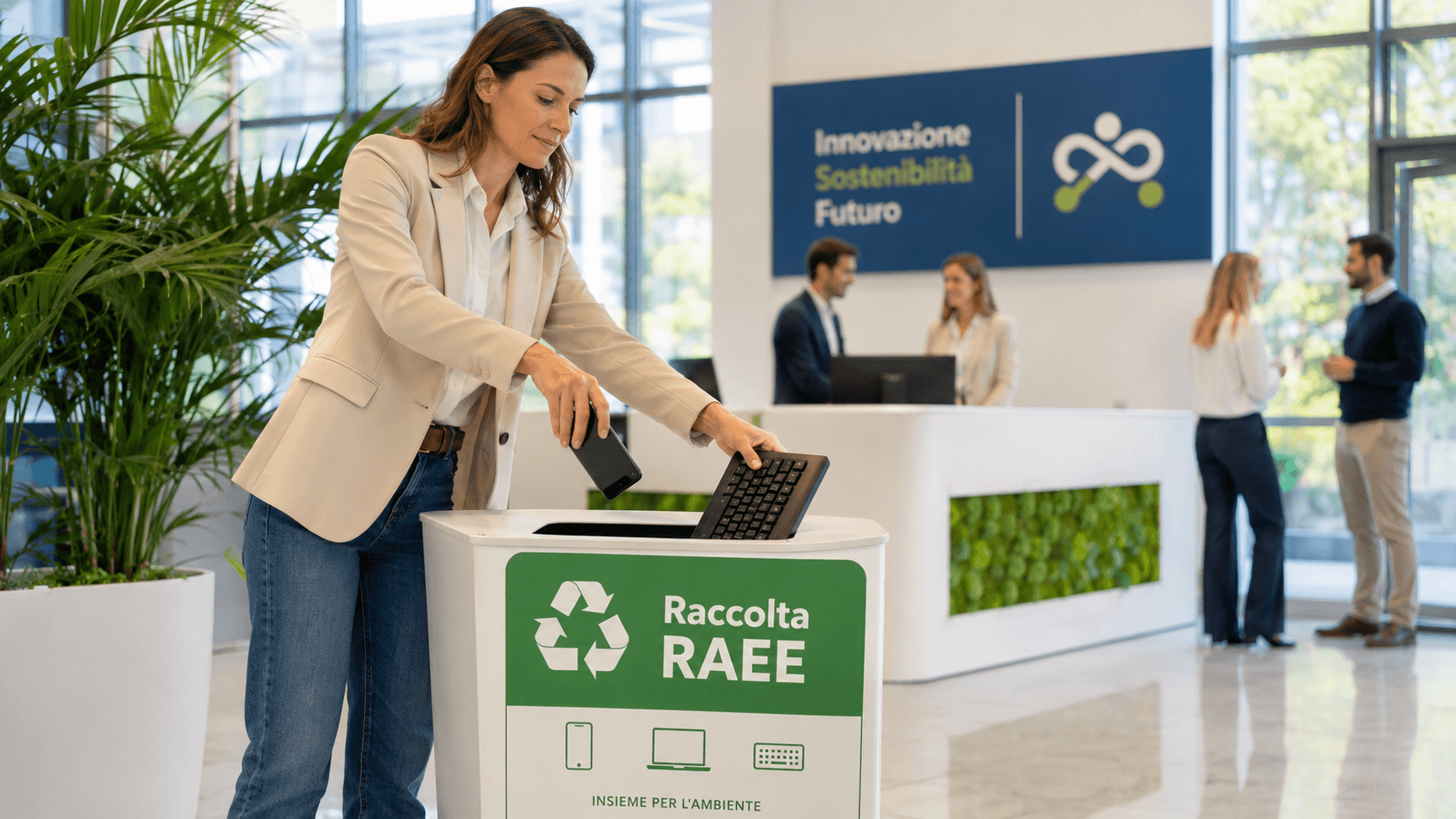 Punto di raccolta RAEE in azienda, convenzione gratuita e senza Albo Gestori