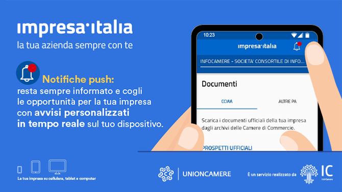Cassetto digitale dell’imprenditore con app Impresa Italia, gratis visure e bilanci
