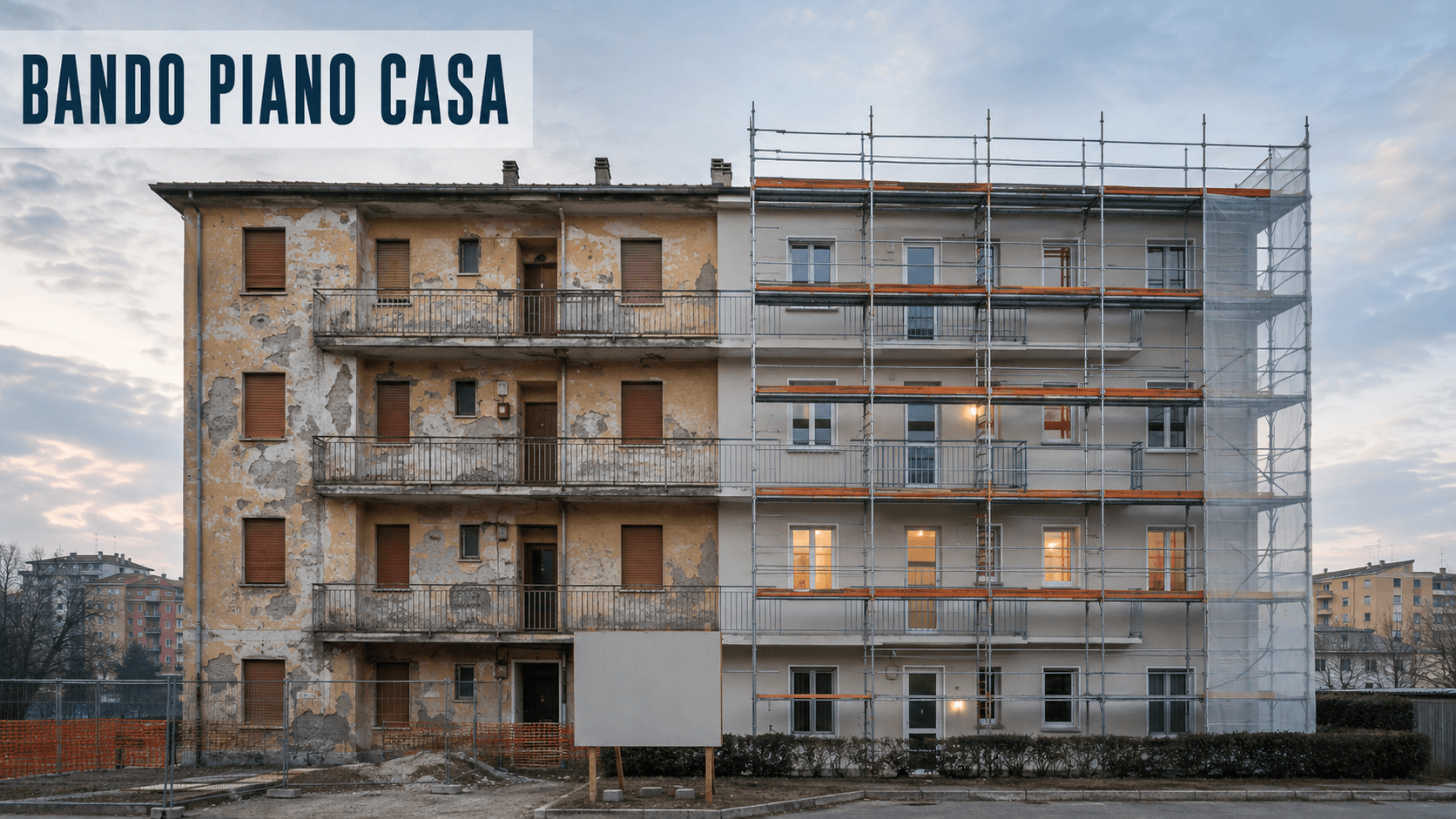 Edilizia agevolata, primo bando Piano Casa per alloggi popolari