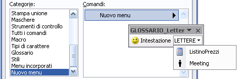 Creare un sottomenu