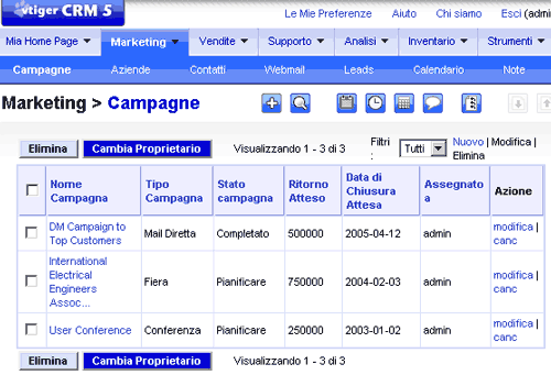 Pannello Marketing