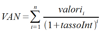 Funzione matematica del VAN