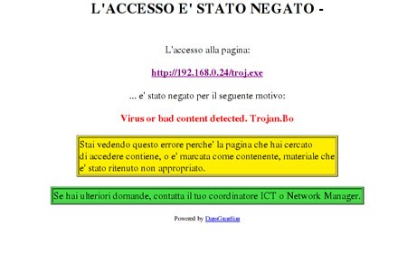 Accesso negato ad un virus