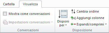 Attivazione modalità visualizzazione per conversazioni